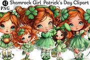 Shamrock Girl St Patrick's Day Clip, an Illustration by Daily.Designs (Thumbnail 1 of 8)