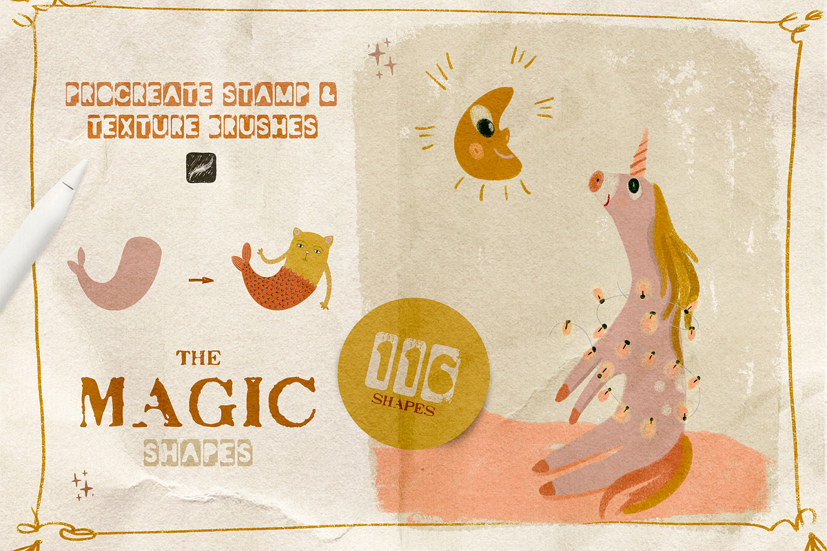 Procreate, Ps, Affinity Magic Shapes, a Brush Add-On by Spasibenko Art (Photo 1 of 9)