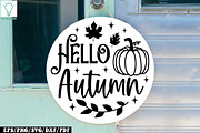 Fall Round Door hanger SVG Bundle, a Graphic by Designer302 (Thumbnail 12 of 23)