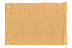 Aged envelope with fold isolated on white, a Background Photo by GoodGoods
