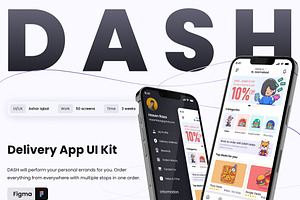 DASH - Delivery app UI Kit, a Templates & Theme by Ashar Iqbal