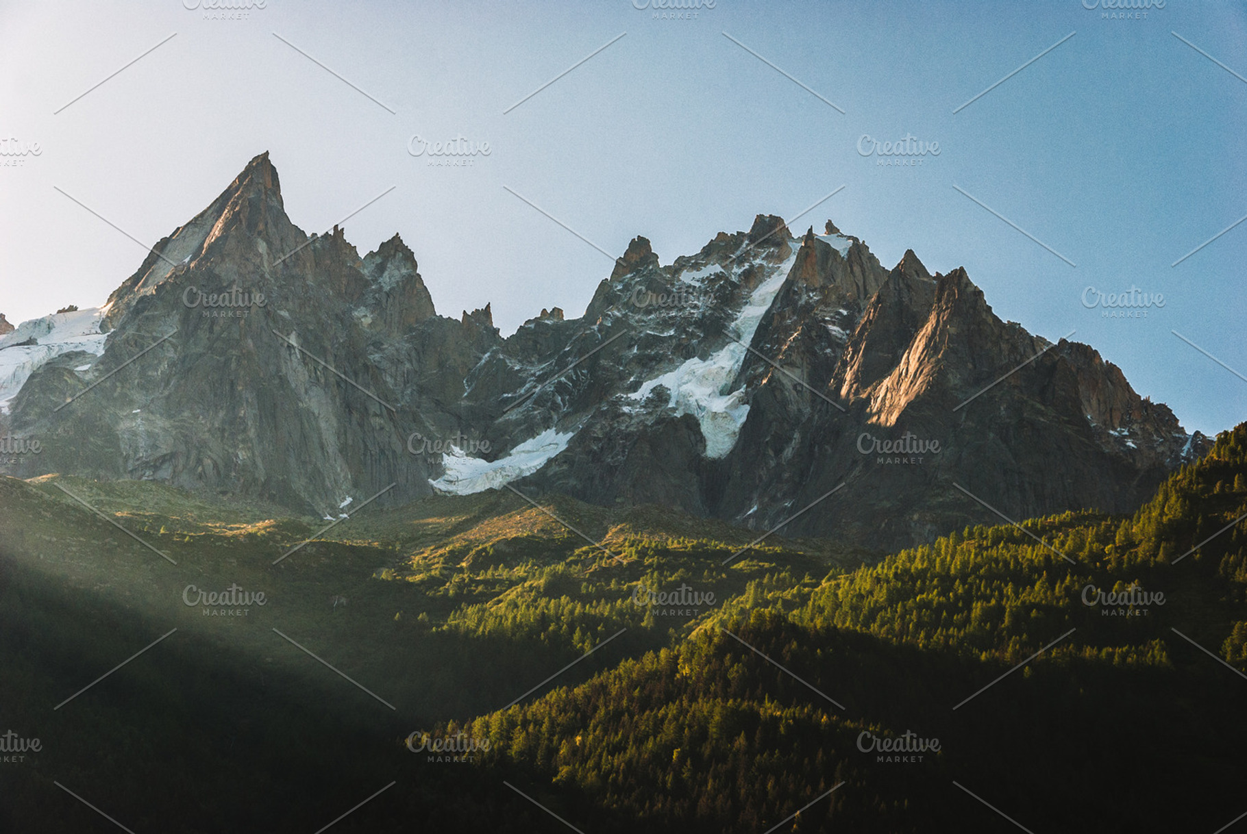 French Alps On The Morning Featuring Mountain Alps And Blue