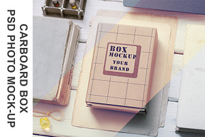 Mock-Up Of Cardboard Box