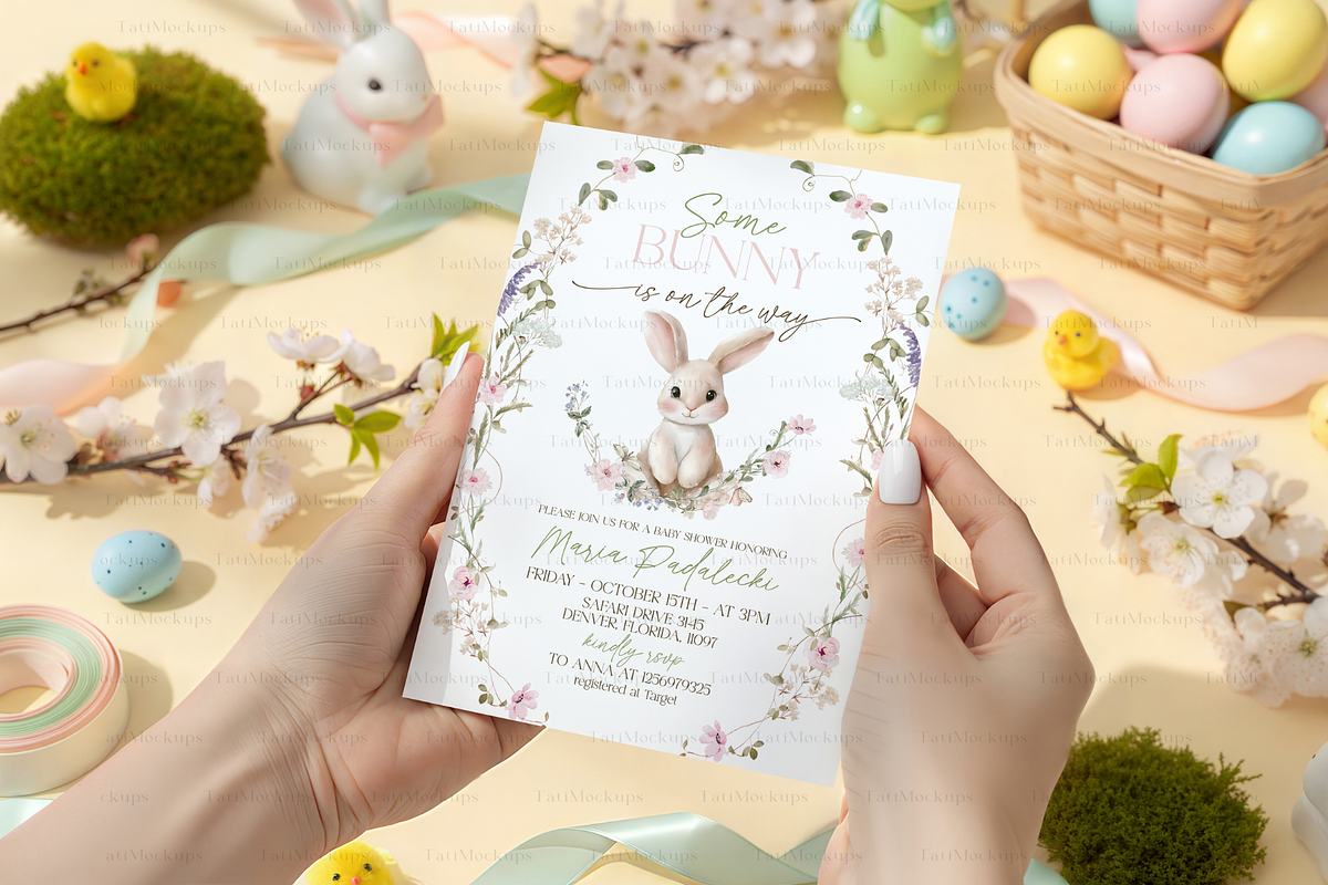Hand Holding Easter Card Mockup, a Product Mockup by TatiMockup (Photo 4 of 4)