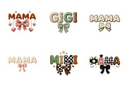 Crochet Mama Clipart PNG Bundle, an Illustration by SinaCreation (Thumbnail 2 of 11)