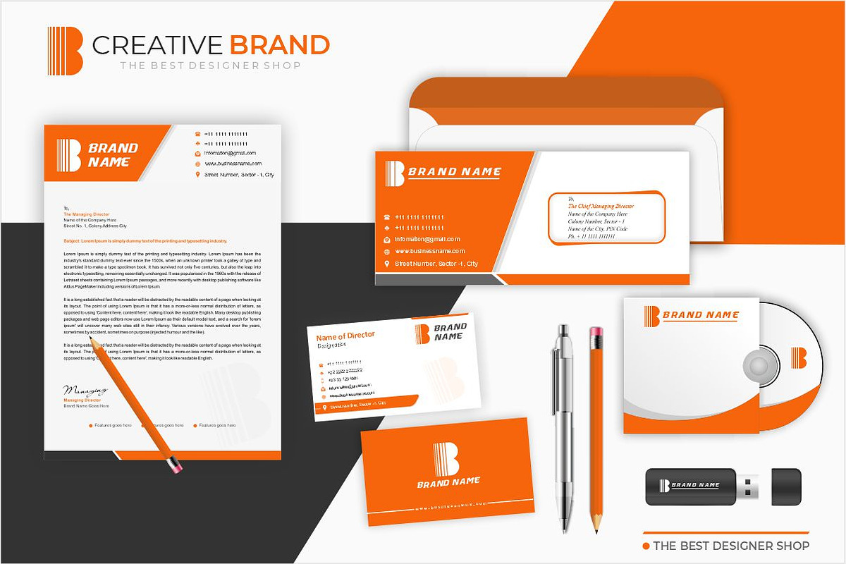 Stationery Design Template, a Stationery Template by Designs Basket (Photo 1 of 13)