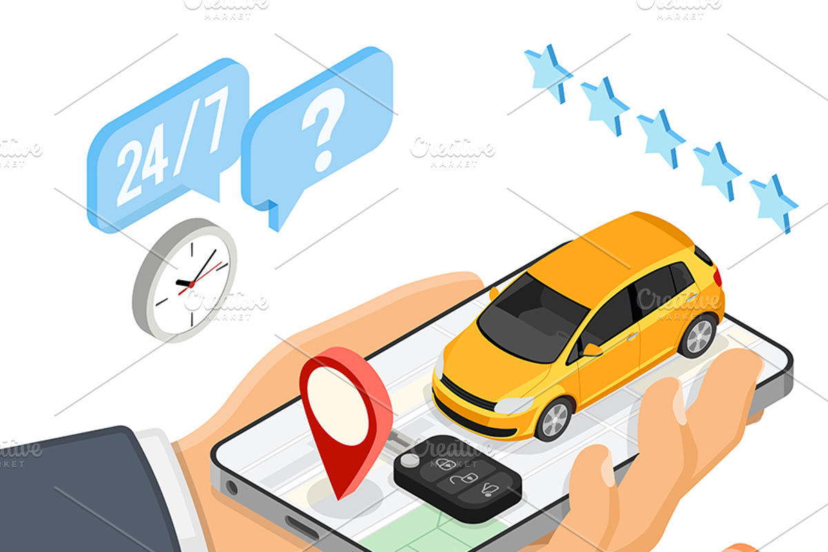 Car Sharing Service Concepts, a Person Illustration by TAlex (Photo 2 of 6)