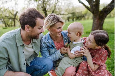 Family portrait with daughter and, a Person Photo by HalfPoint