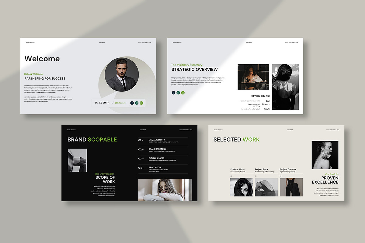 Brand Proposal Presentation Template, a Presentation Template by Slide_Genius1 (Photo 2 of 6)