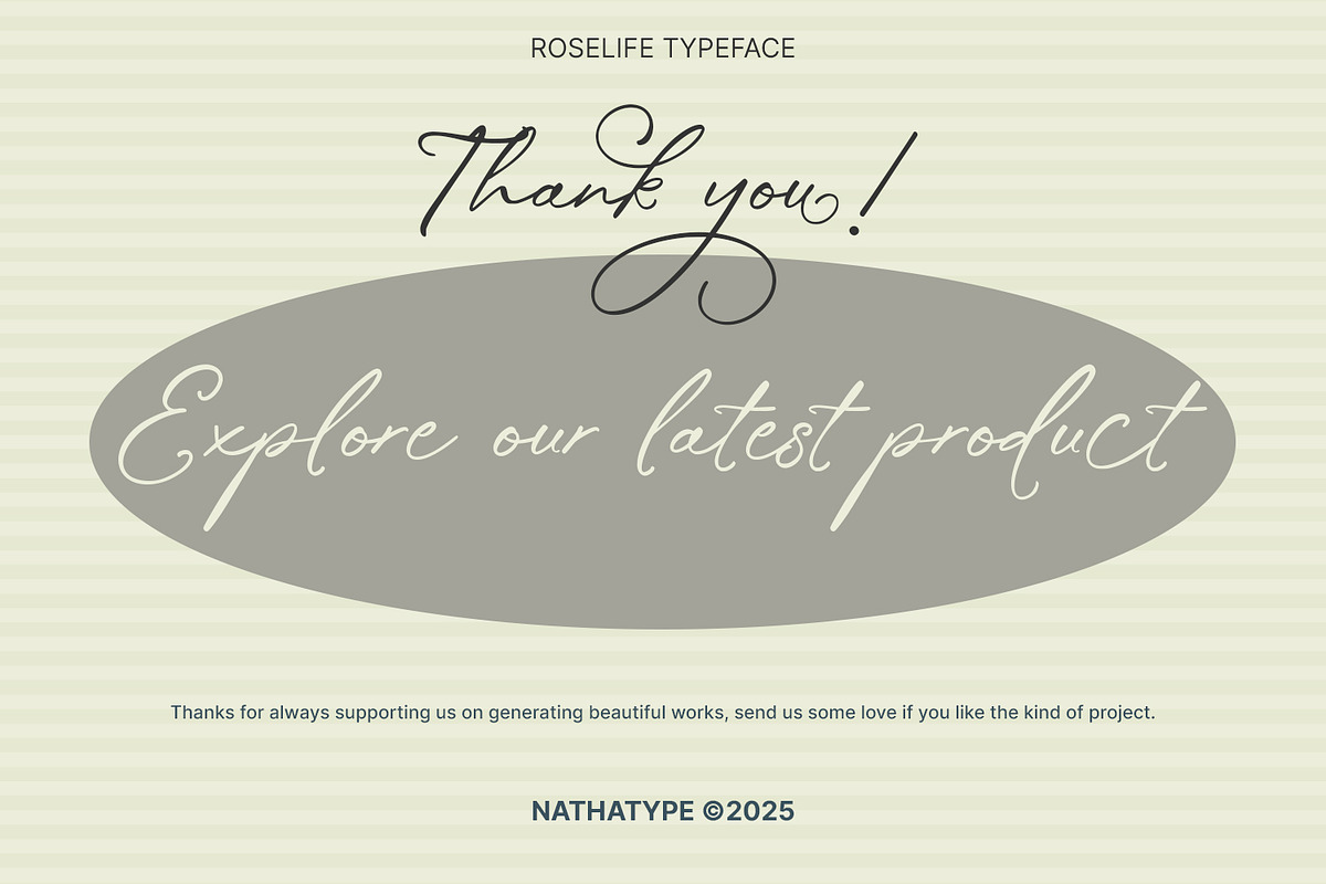 Roselife, a Handwritten Font by Nathatype (Photo 11 of 11)