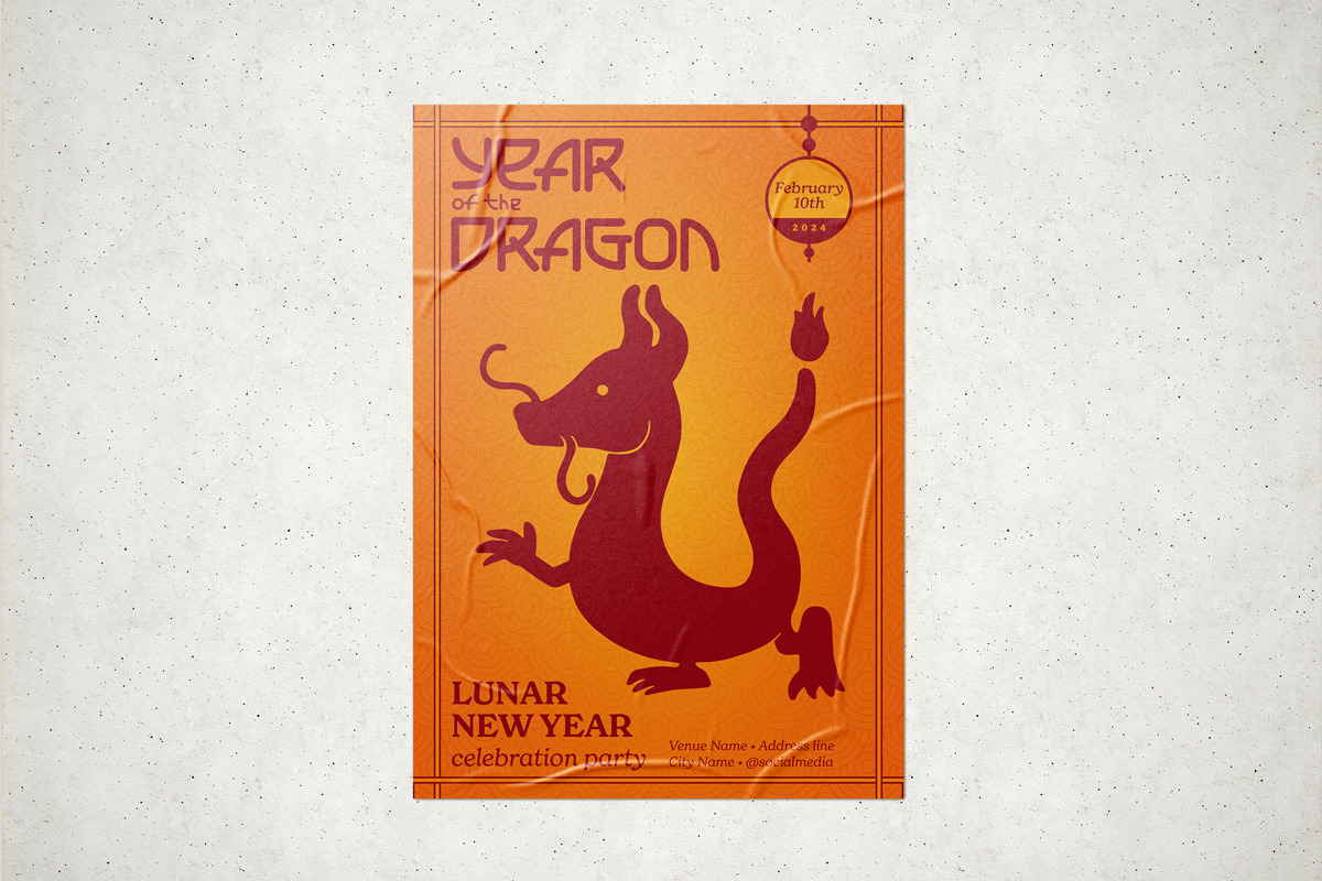 Lunar New Year - Year of the Dragon, a Flyer Template by Mavrosaurus Creative Shop (Photo 4 of 5)