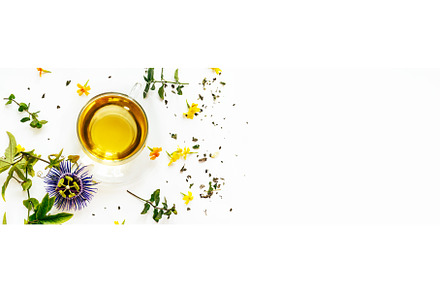 Calming herbal tea with passiflora, a Food & Drink Photo by Yummypic