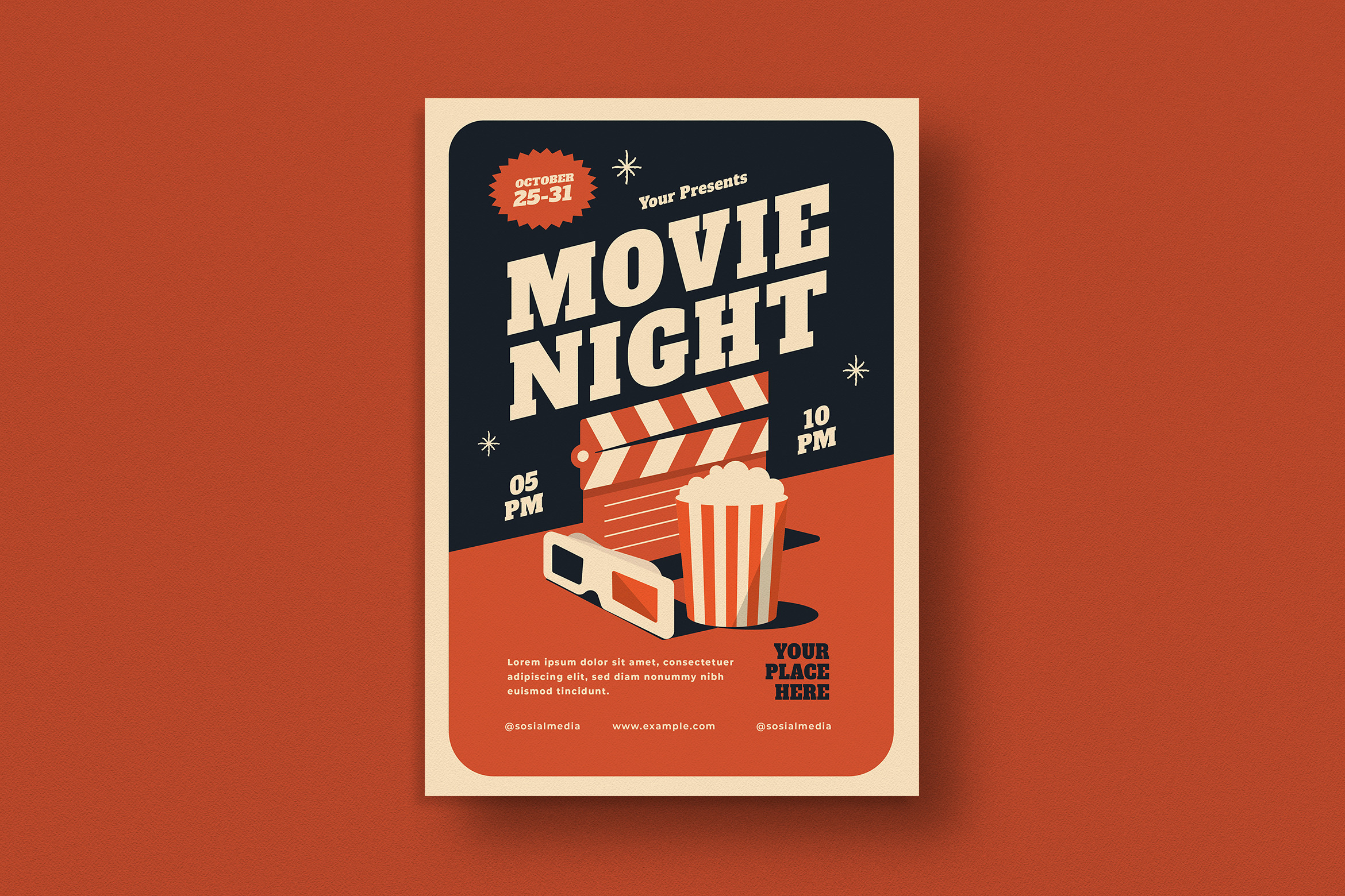 Movie Night Flyer, a Flyer Template by lilyshop