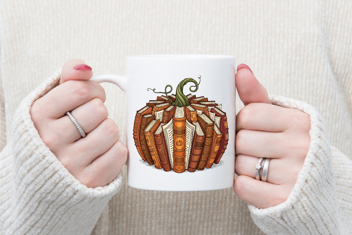 Fall Book Pumpkin Halloween Teacher, an Illustration by designcity5 (Photo 3 of 4)