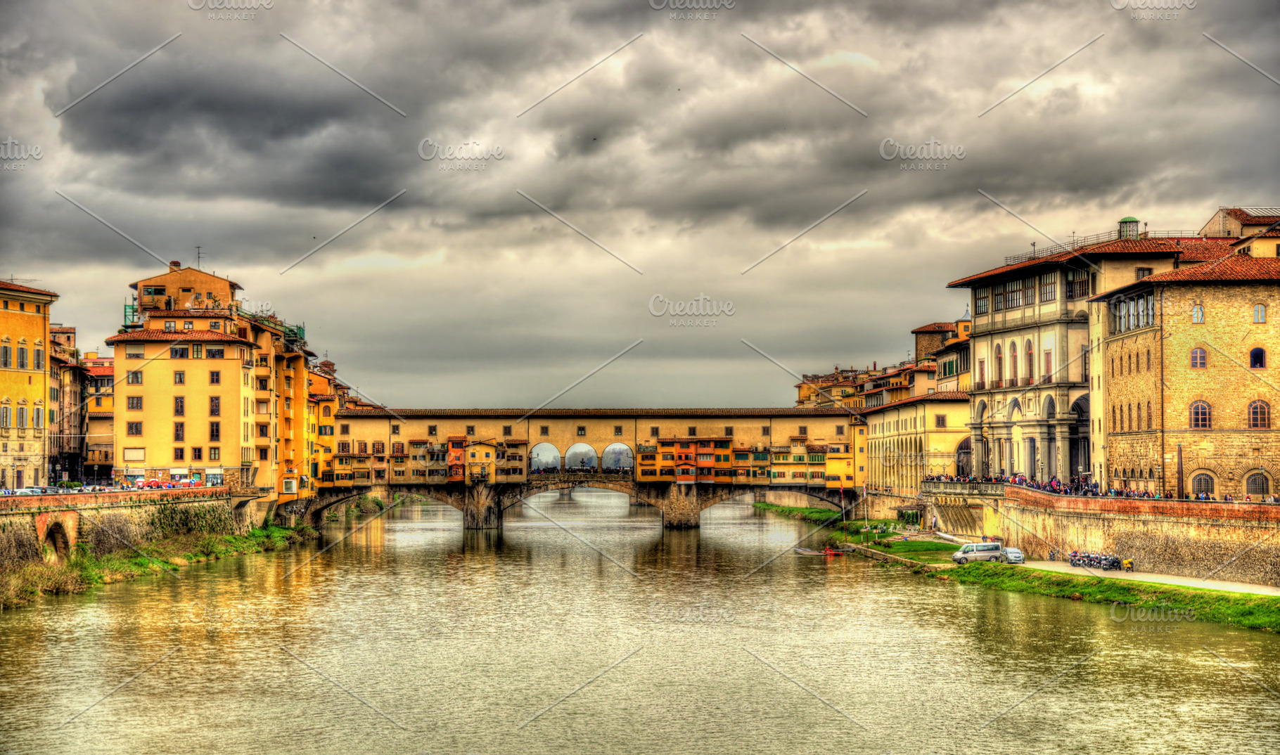 The Ponte Vecchio in Florence - Ital, an Architecture Photo by Leonid Andronov