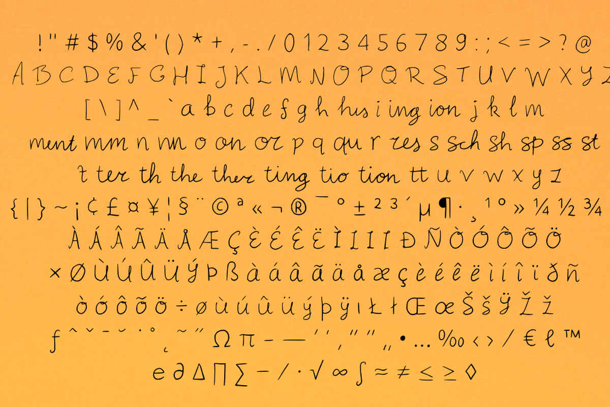 Sting - Handwritten Script Font preview 3