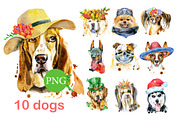10 watercolor dog portraits 3, an Animal Illustration by Watercolor fantasy (Thumbnail 1 of 5)