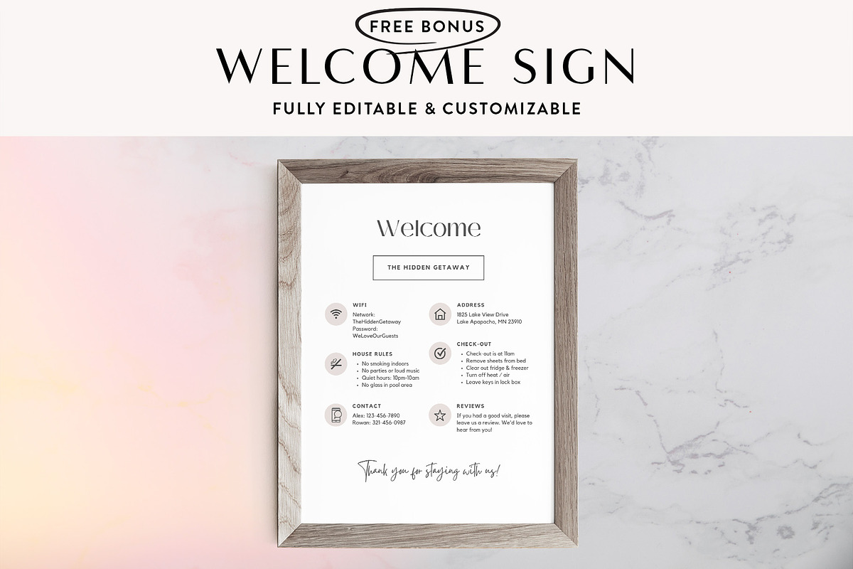 Airbnb ShortTerm Rental Welcome Book, a Print Template by Kin Studio (Photo 8 of 9)