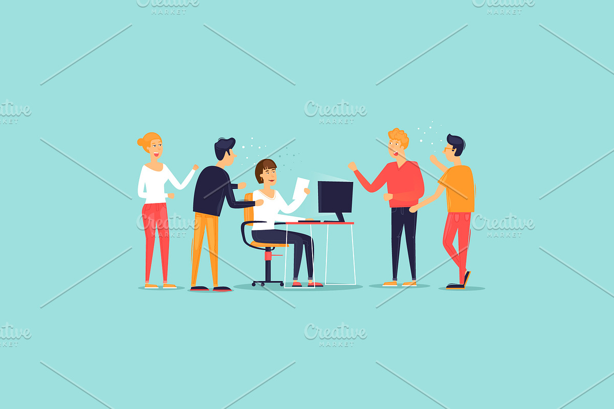 Teamwork, a Person Illustration by Podis (Photo 2 of 5)