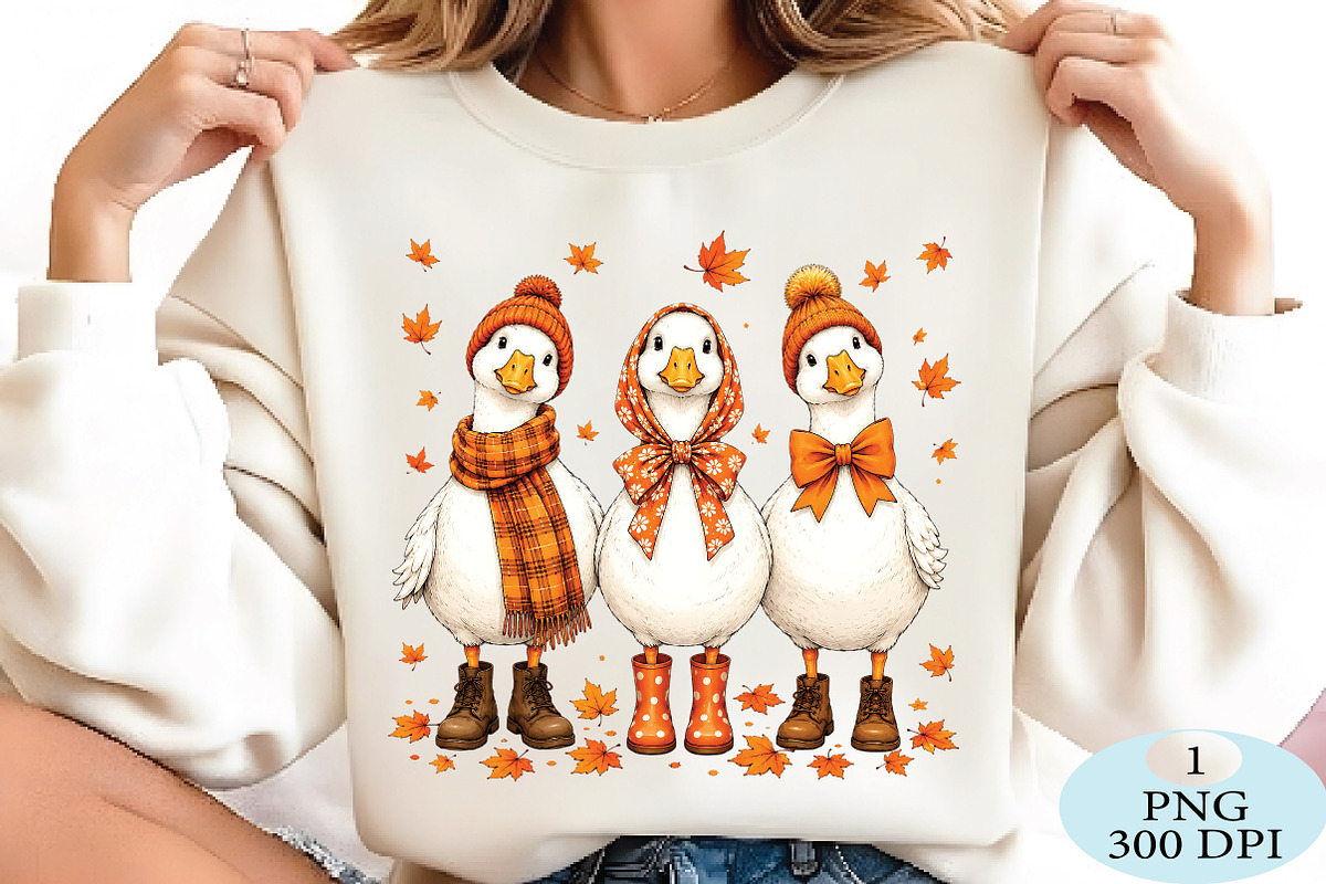 Autumn Geese In Cozy PNG, a Seasonal Illustration by Daily.Designs (Photo 2 of 5)