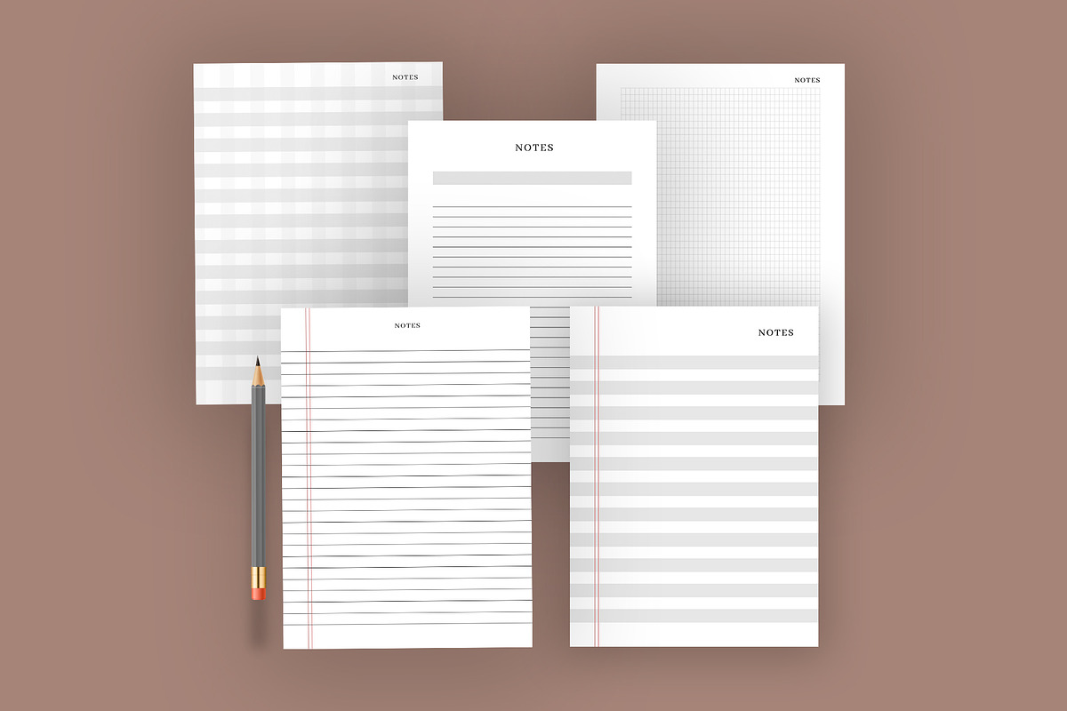 Digital Notebook Paper Pages, a Stationery Template by Design Zone (Photo 2 of 5)