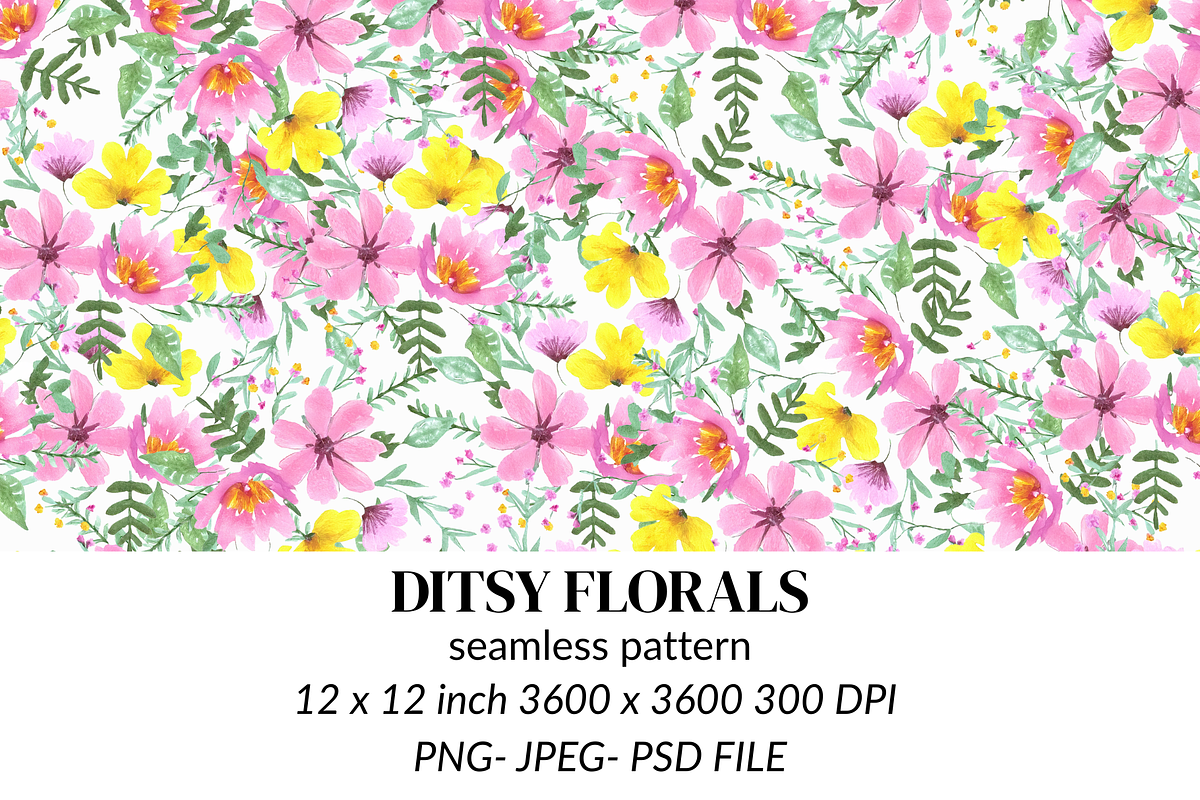 Ditsy Florals, a Print Template by SassyCorners (Photo 1 of 7)