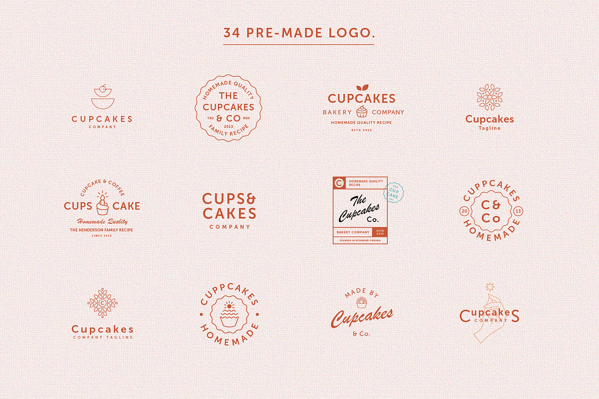Cupcake Branding Kit, a Branding & Logo Template by Refolve Design (Photo 3 of 15)
