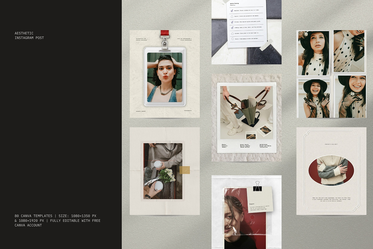 Vintage Texture Social Media Kit, a Social Media Template by Pani Temp. (Photo 13 of 16)