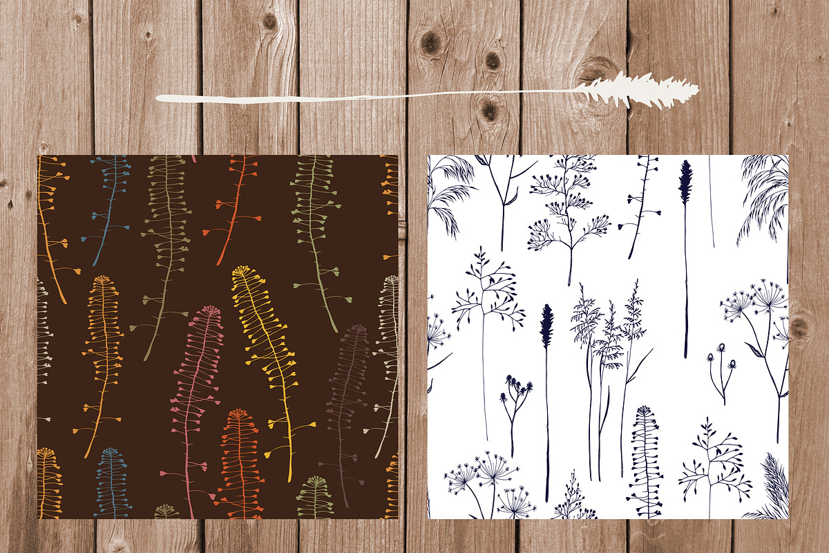 Wildflowers Digital Papers, a Pattern Graphic by Hand drawn Boutique (Photo 2 of 8)