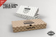 Large Fish and Chips Box Mockup, a Packaging Mockup by INCDesign (Thumbnail 1 of 6)