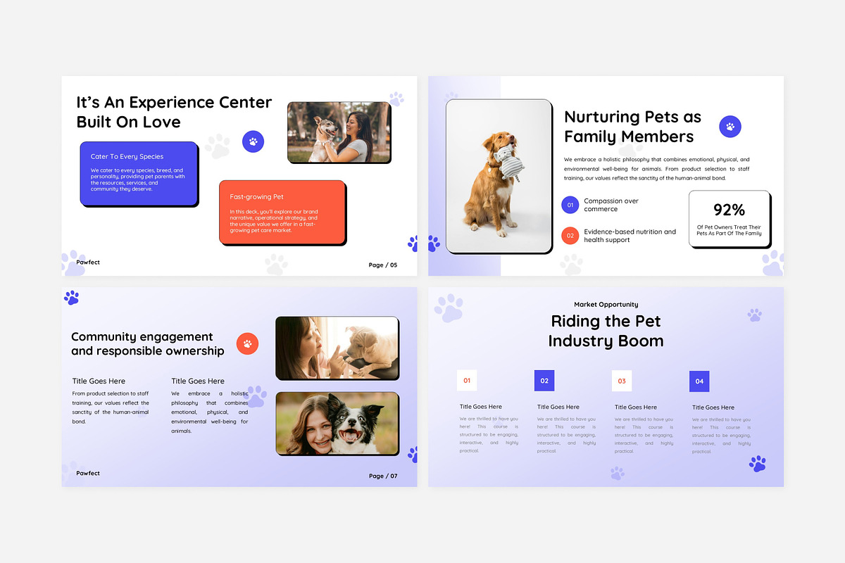 Purple Modern Pet Care Presentation, a Presentation Template by Eklip Studio (Photo 3 of 6)