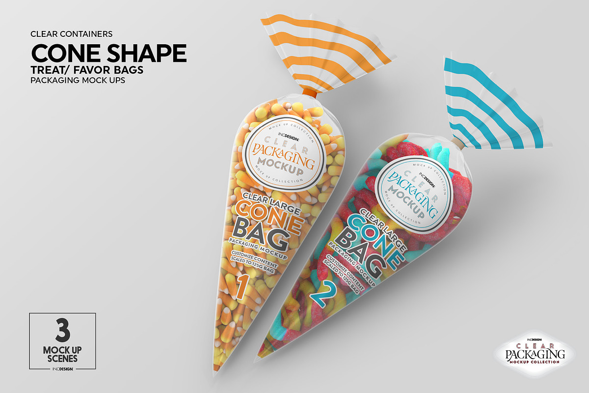 Clear Large Cone Bag PackagingMockup, a Packaging Mockup by INCDesign (Photo 14 of 15)