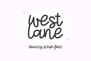 West Lane Bouncy Script Font