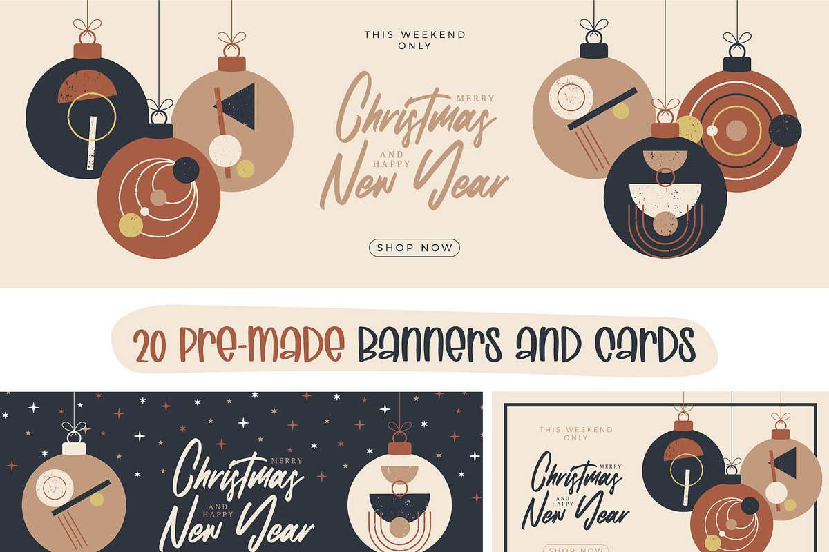 Boho Xmas Set, a Decorative Illustration by Lunarts Studio (Photo 5 of 7)