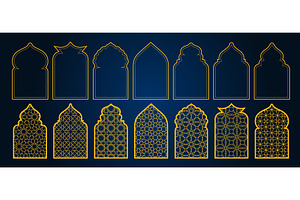Ramadan ornament set with golden, an Object Illustration by art PVP - market