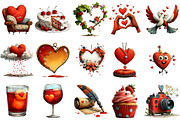 Whimsical Valentines Clipart, an Illustration by OK Design (Thumbnail 3 of 6)
