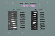 Pencil & Crayon Procreate Photoshop, a Brush Add-On by Spark Studio Brushes (Thumbnail 4 of 7)