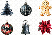 Gothic Christmas Clipart, an Illustration by Black Bird Studio (Thumbnail 5 of 6)