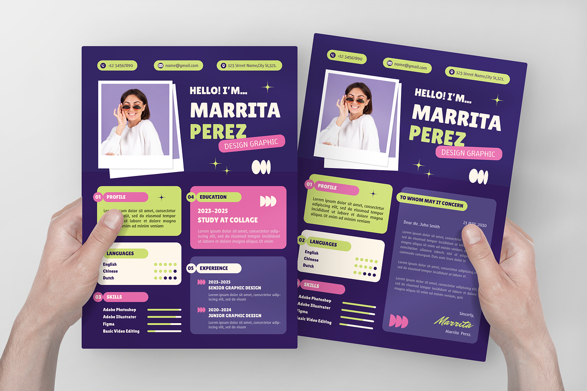 Modern Professional CV Resume, a Resume Template by Annora Studio (Photo 3 of 6)