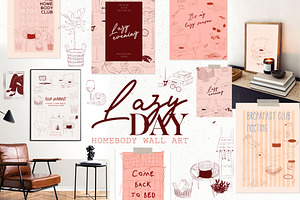 Lazy Day. Homebody Poster, a Decorative Illustration by Mio Buono