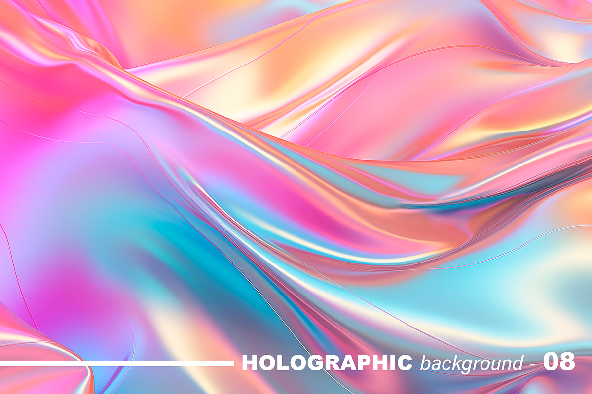 Iridescent Holographic Backgrounds, a Background Graphic by tatiankaart (Photo 9 of 16)