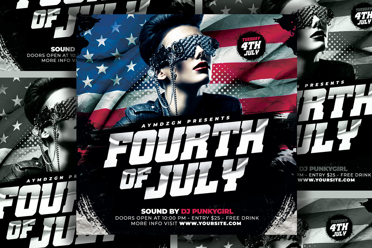 4th of July Flyer, a Flyer Template by AyumaDesign (Photo 2 of 3)