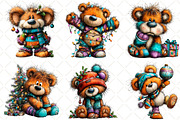 Whimsical Christmas Teddy Clipart PN, an Animal Illustration by Black Bird Studio (Thumbnail 5 of 6)