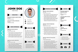 Photo Collage Resume Template