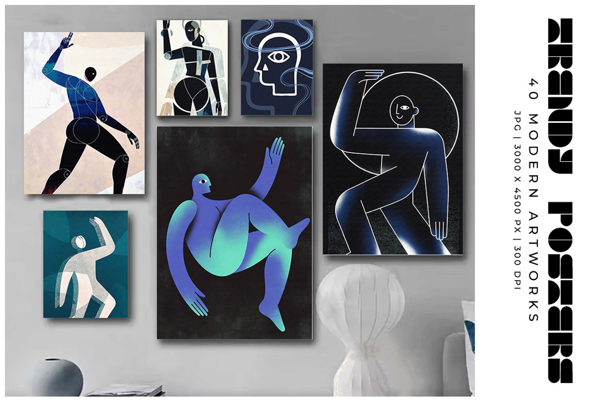 Trendy Modern Art Posters, a Decorative Illustration by Digital Art Creations (Photo 8 of 10)