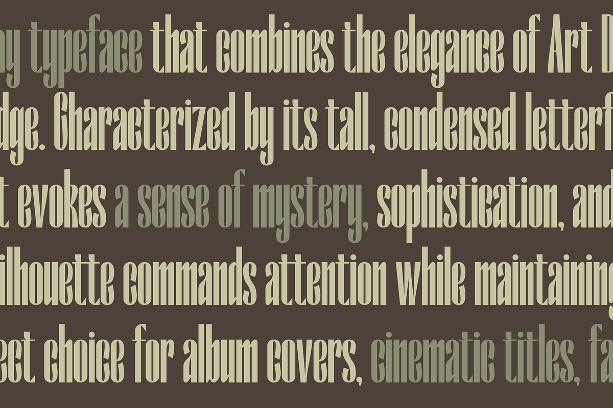 Chamberd – Luxury Condensed Typeface, a Sans Serif Font by MaikoHatta (Photo 5 of 7)