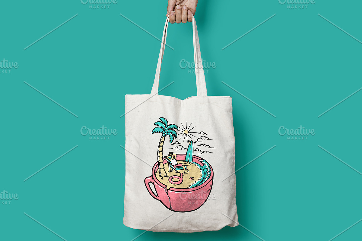 Coffee with a beach view, a Food Illustration by gunaonedesign (Photo 4 of 4)