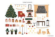 Merry Christmas clipart, a Seasonal Illustration by LyubovZaytseva (Thumbnail 4 of 18)