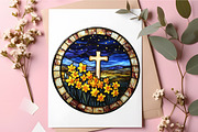 Easter Cross Stained Glass Clipart, an Illustration by RobertsArt (Thumbnail 5 of 5)