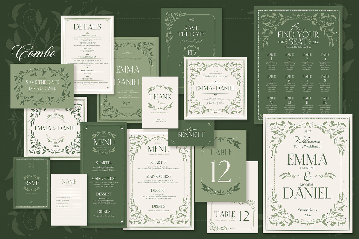 Elven Fairytale Wedding Suite, a Print Template by Garden in frame (Photo 3 of 11)